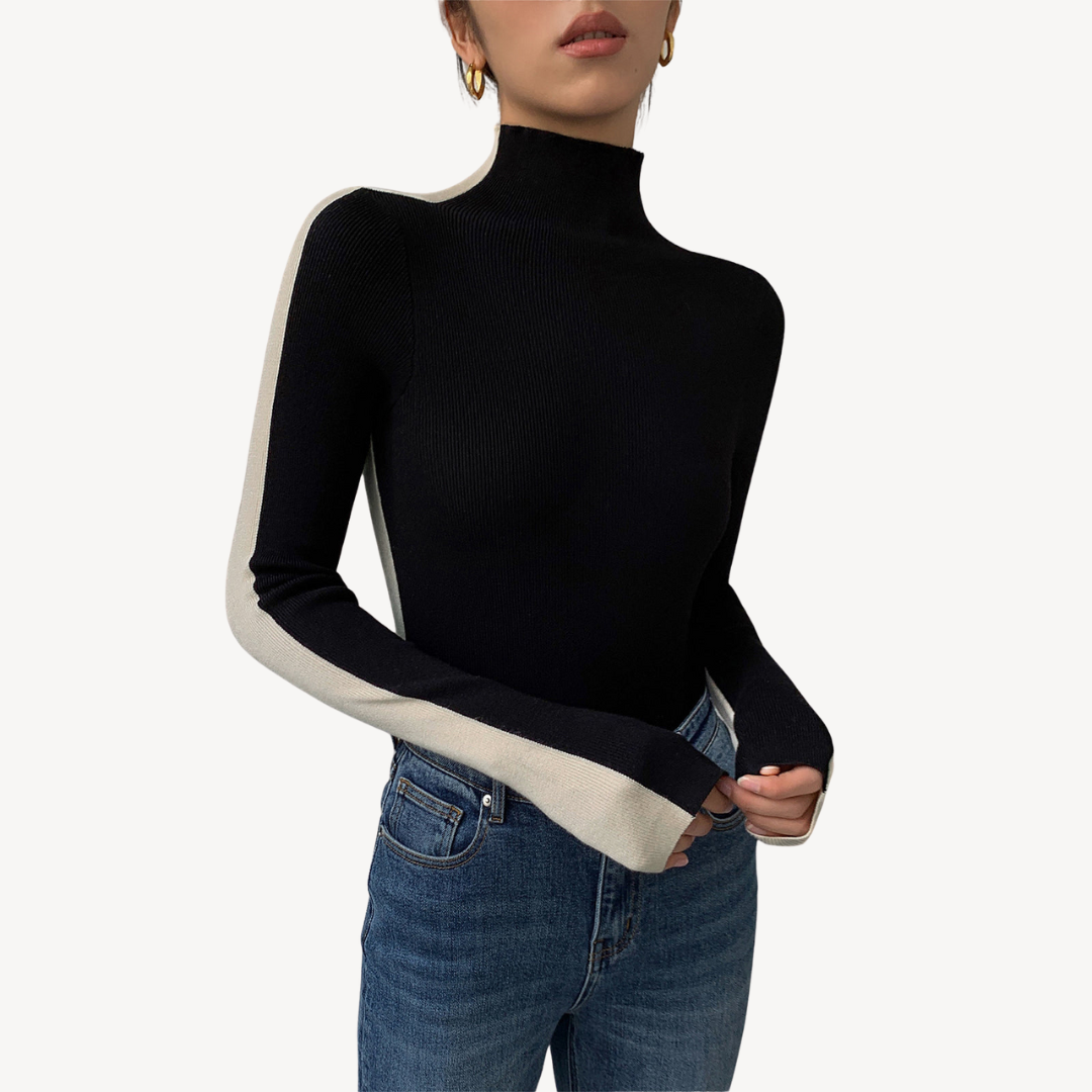 Ladies Classic Dual Color Sweater Top