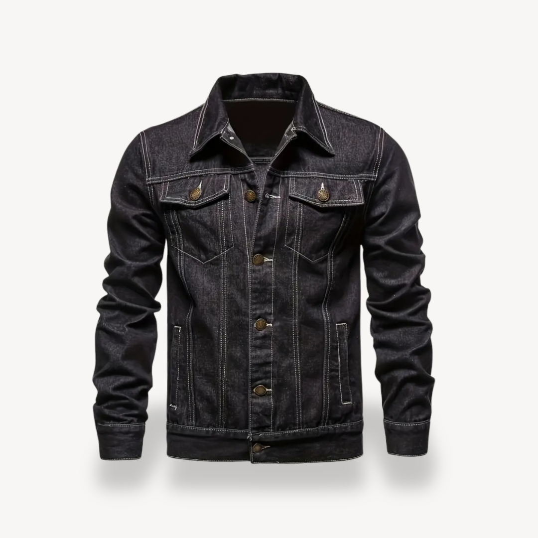 Relaxed Fit Classic Mens Denim Jacket - OutfitLondon