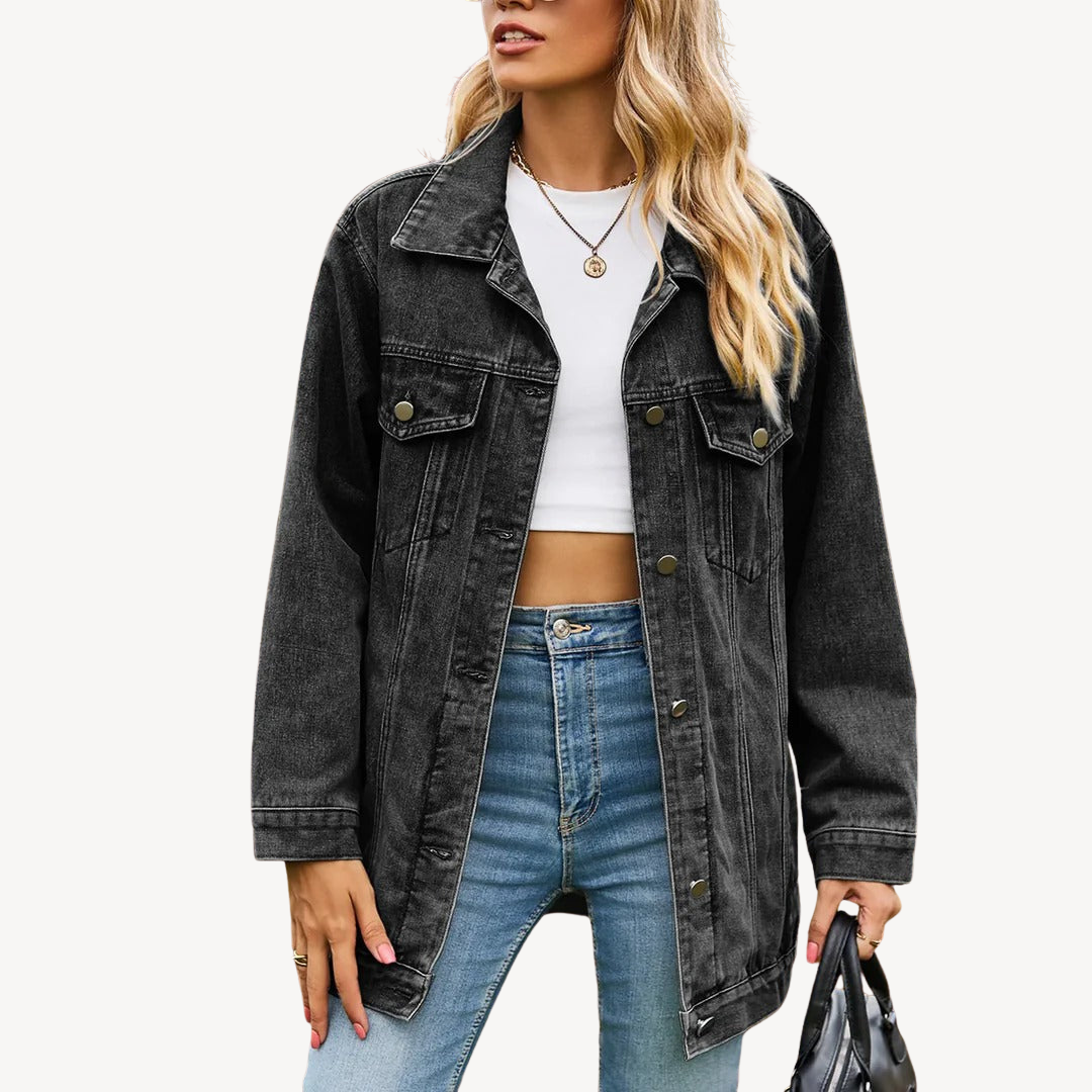 Women's Classic Blue Jean Jacket - OutfitLondon