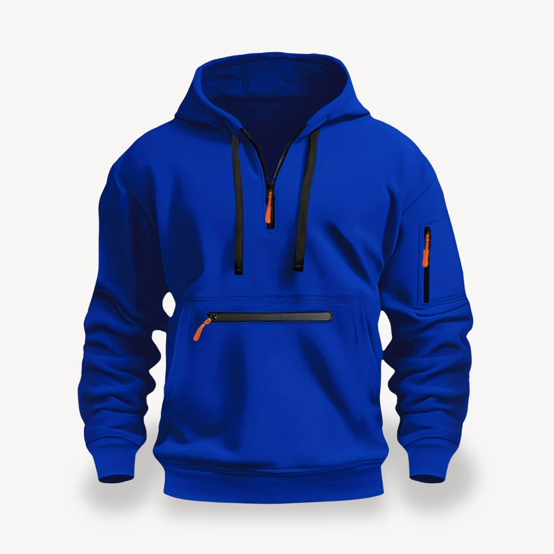 Comfortable Casual Zip Up Hooded Sweatshirt
