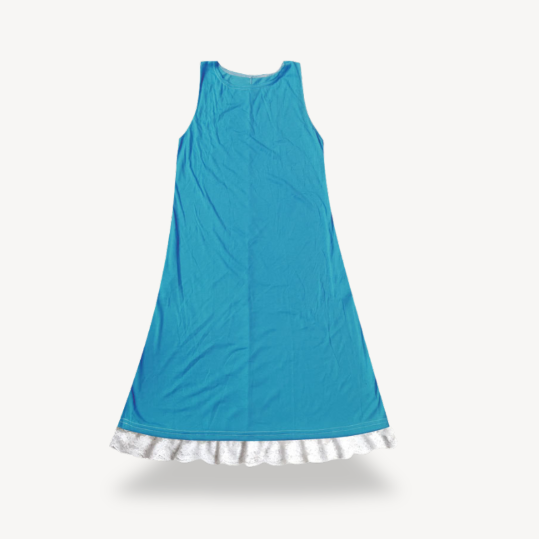 Feminine Lace Trim Summer Dress