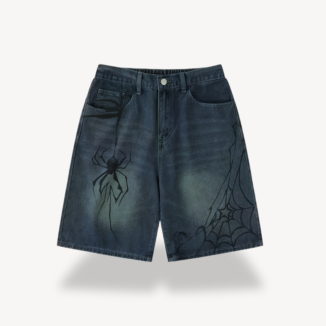 Retro Distressed Denim Shorts Women's Casual Streetwear - OutfitLondon