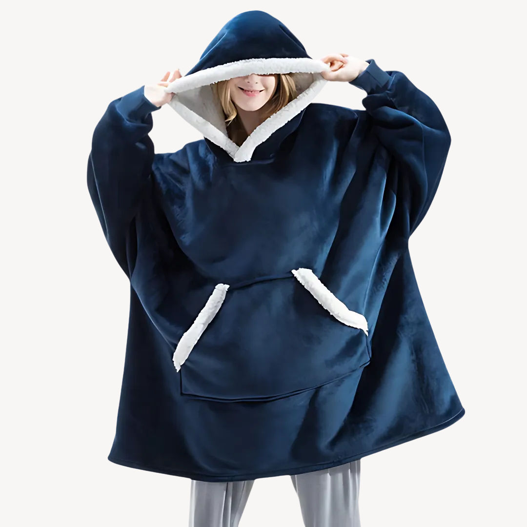 Large Colorful Hooded Throw Blanket