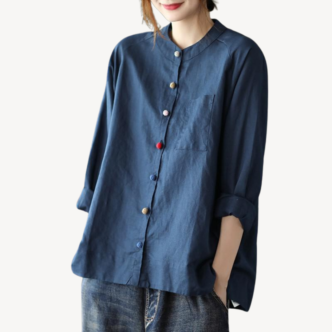 Relaxed Fit Cotton Blend Casual Shirt - OutfitLondon