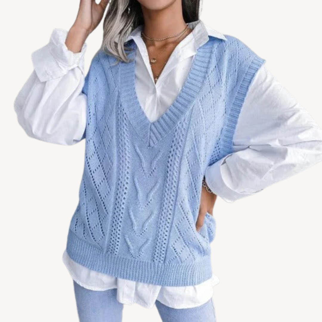 Ladies' Soft Crew Neck Sweater Vest