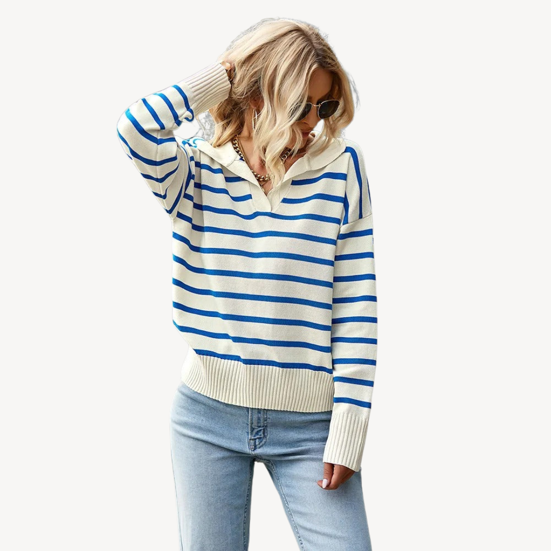 Classic Womens Horizontal Stripe Sweater