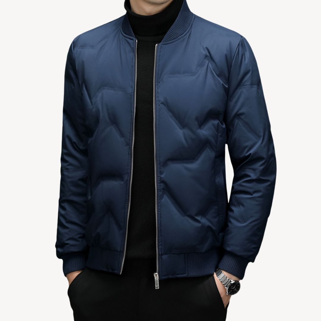 Slim Fit Down Filled Men's Bomber Jacket
