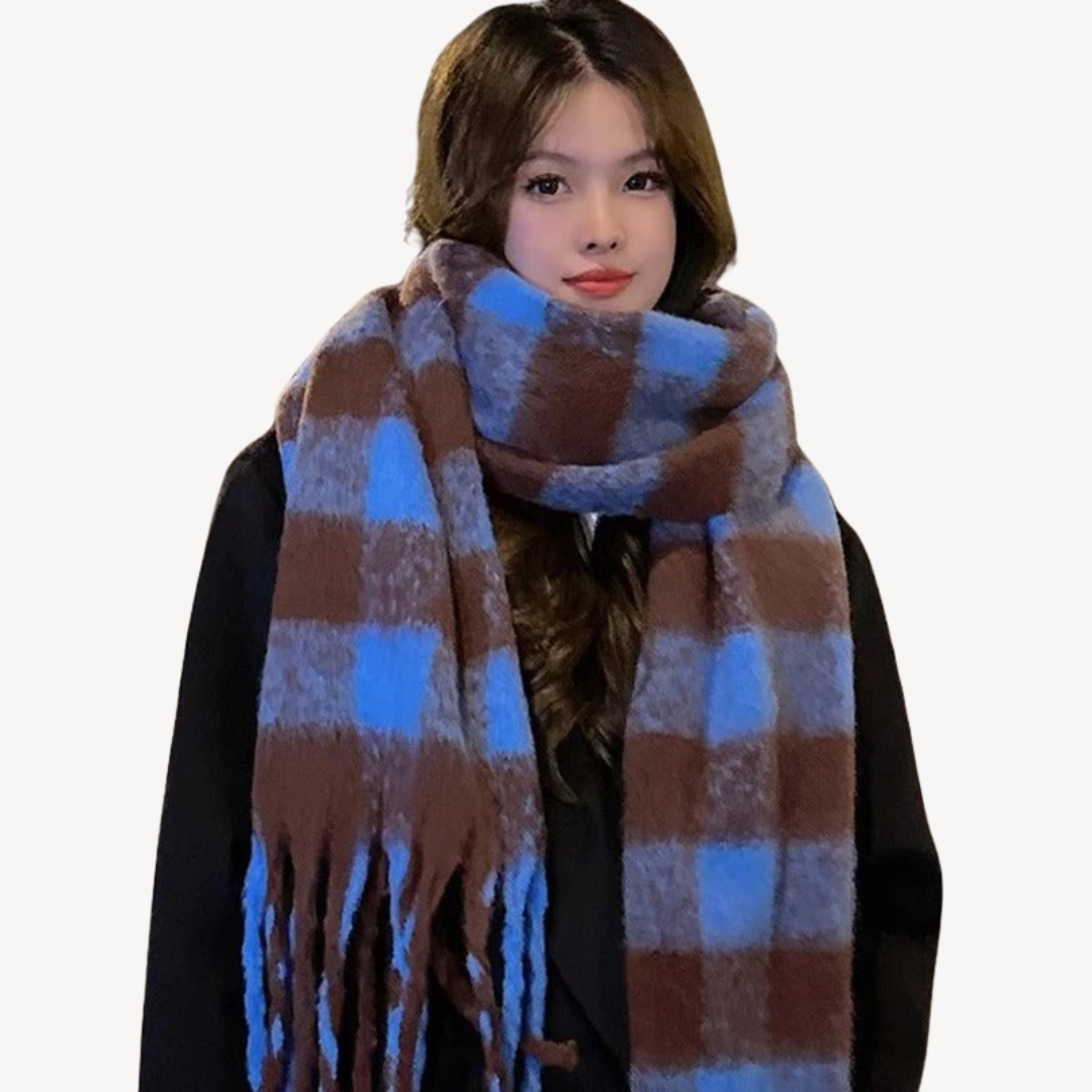 Classic Checked Wool Scarf