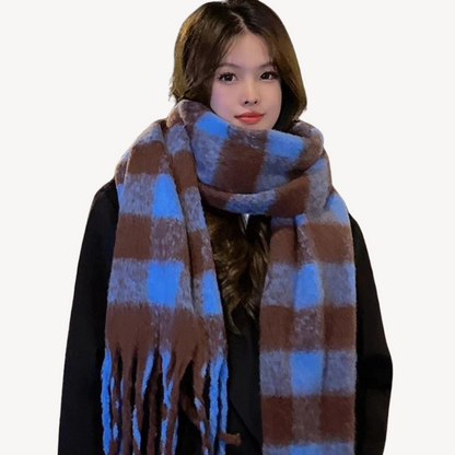 Classic Checked Wool Scarf