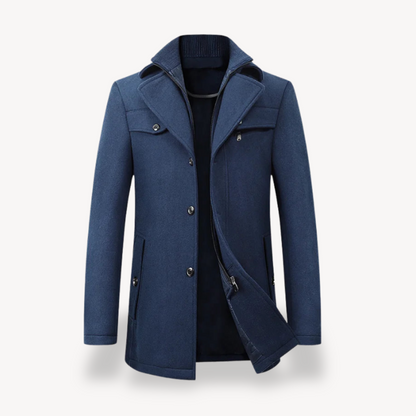 Warm Navy Classic Winter Coat