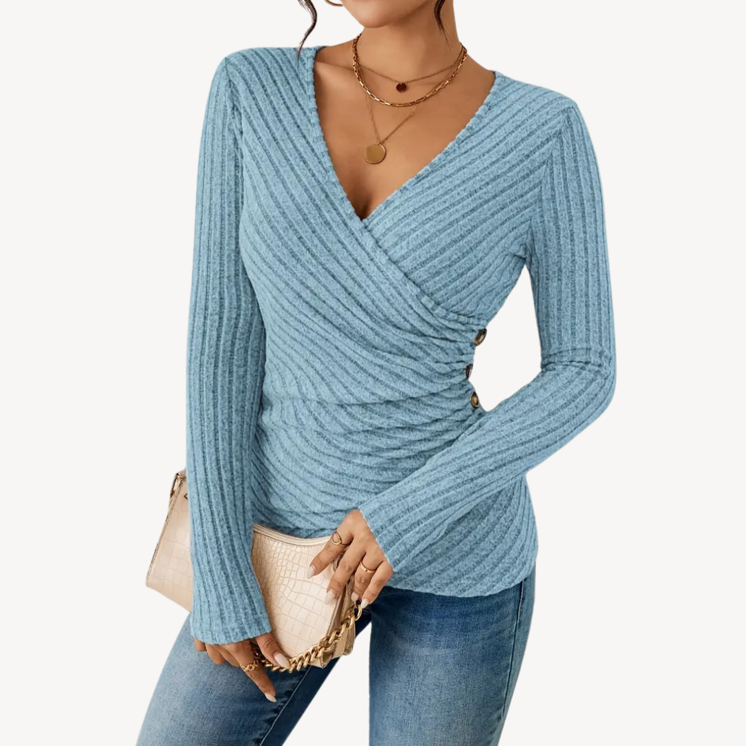 Comfortable V Neck Ladies T Shirt