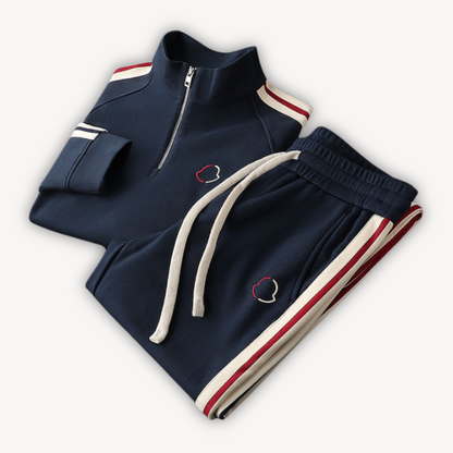 Comfortable Dark Blue Tracksuit Set