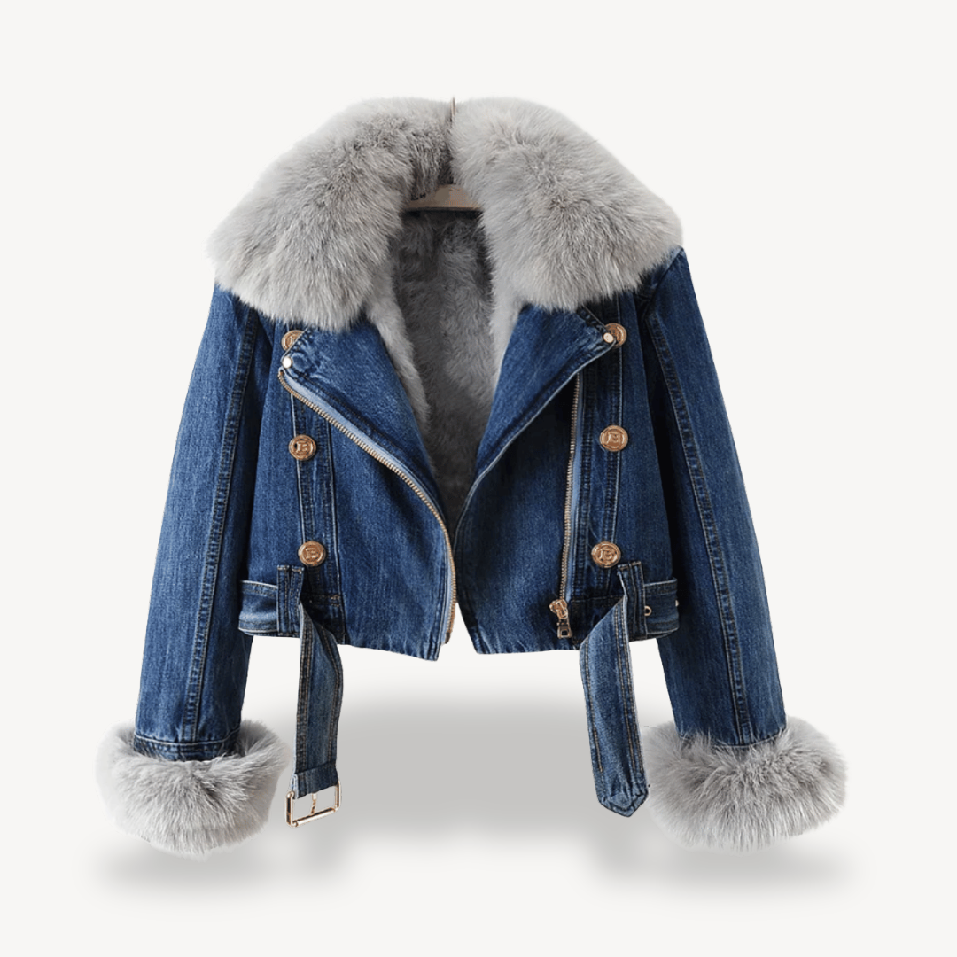 Soft Fleece Lined Women's Denim Coat - OutfitLondon