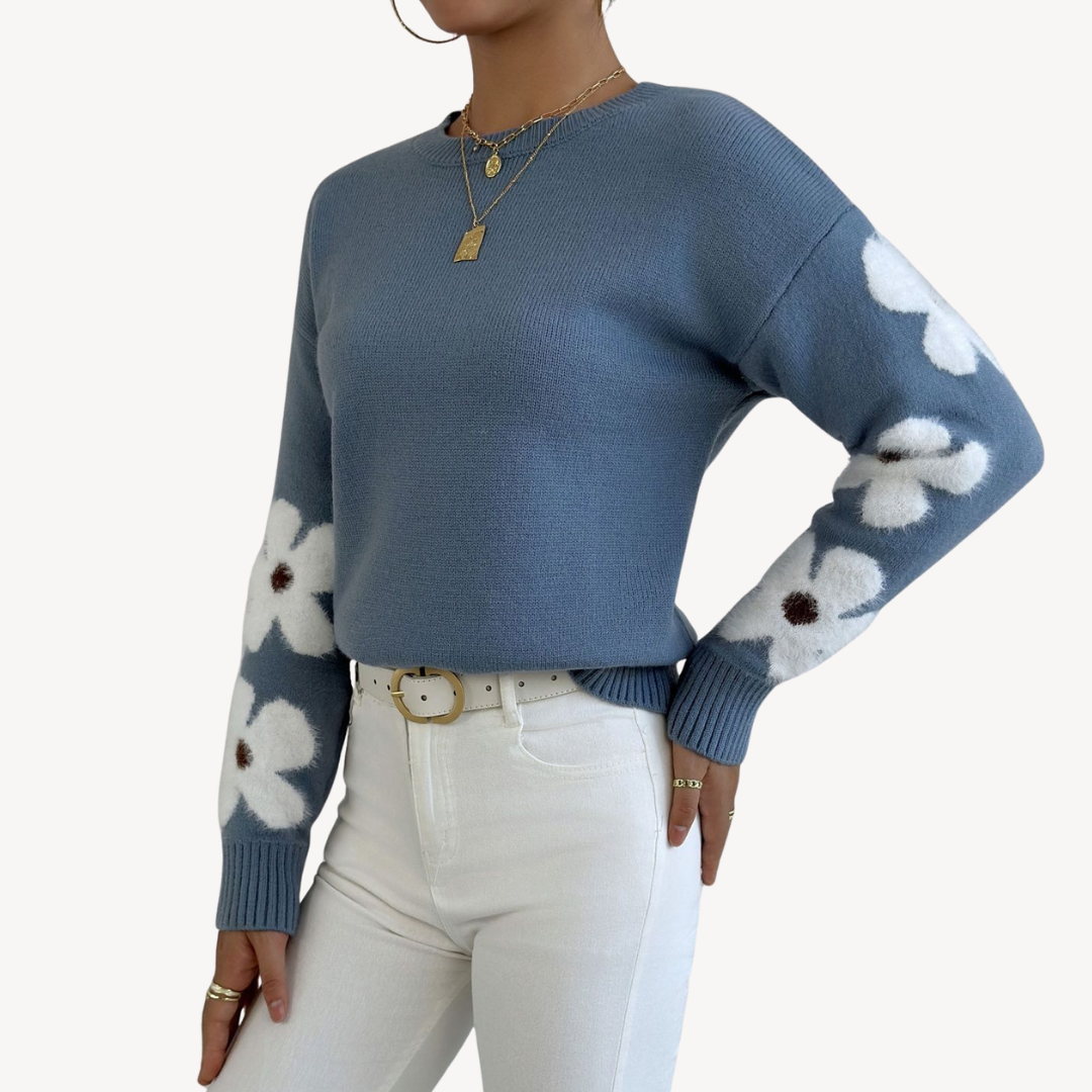 Pretty Embroidery Knit Sweater for Women
