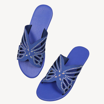 Comfortable Sparkly Floral Women's Flat Sandals