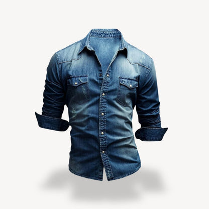 Classic Blue Cowboy Shirt for Men