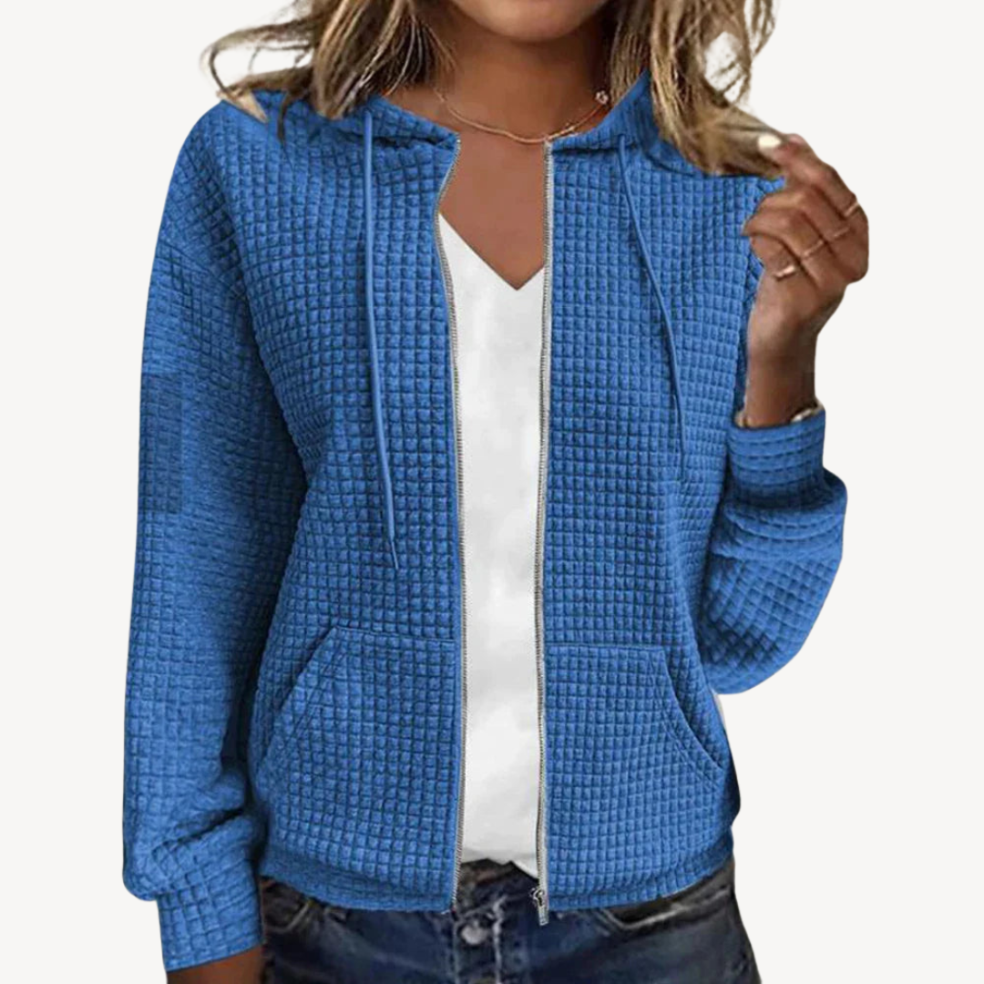 Cozy Woven Hooded Sweater for Ladies