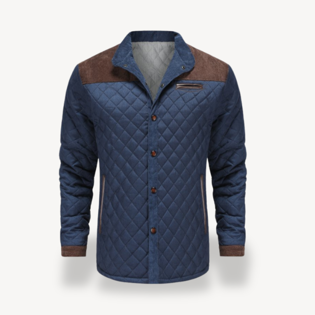 Men's Padded Coat with Button Front