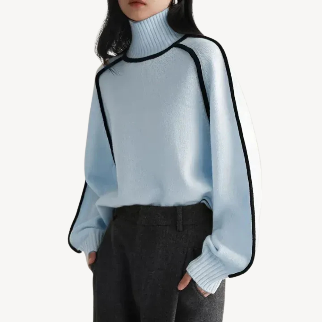 Colorful Crew Neck Women's Sweater