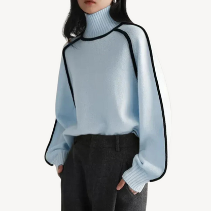 Colorful Crew Neck Women's Sweater
