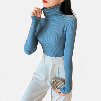 Warm Knitted Women's Turtleneck Jumper