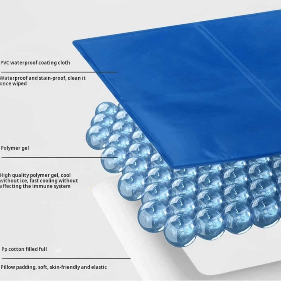 Gel-Filled Dog Cooling Mat | Water-Resistant PVC Pet Pad
