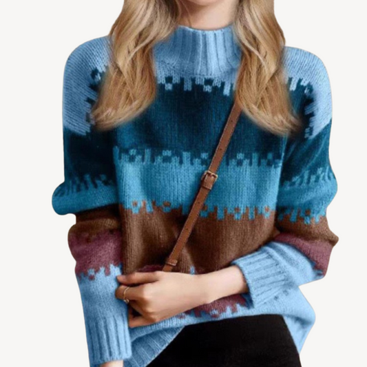 Vibrant Cable Knit Women's Sweater - OutfitLondon