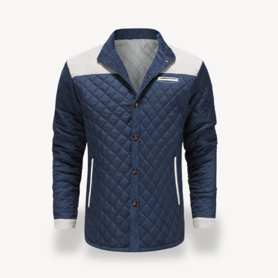 Men's Padded Coat with Button Front - OutfitLondon