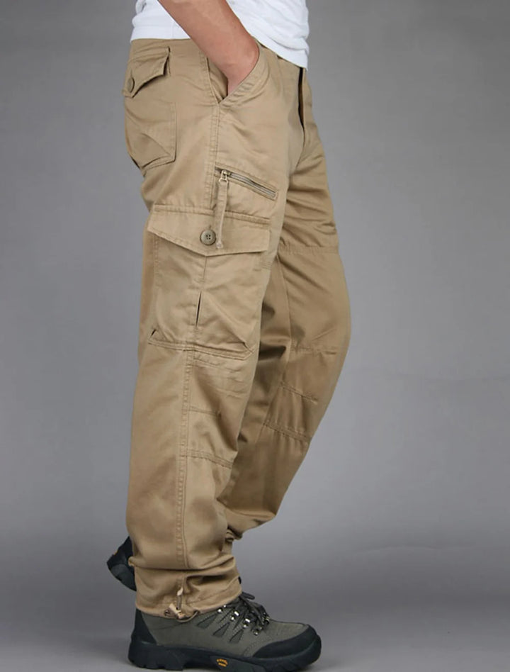 Classic Straight Fit Cargo Trousers for Men - OutfitLondon