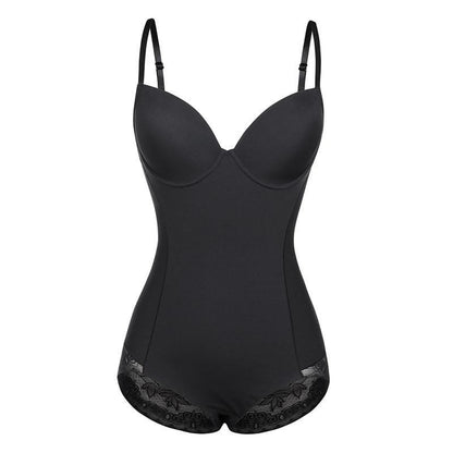 Women's Fit Shapewear Bodysuit | Lace Trim Bodysuit - OutfitLondon