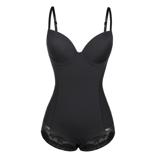 Women's Fit Shapewear Bodysuit | Lace Trim Bodysuit - OutfitLondon
