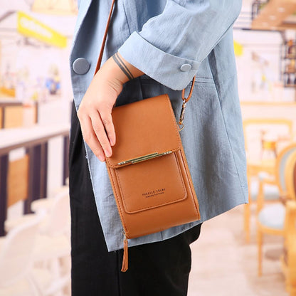Luxury Leather Shoulder Handbag with Keychain
