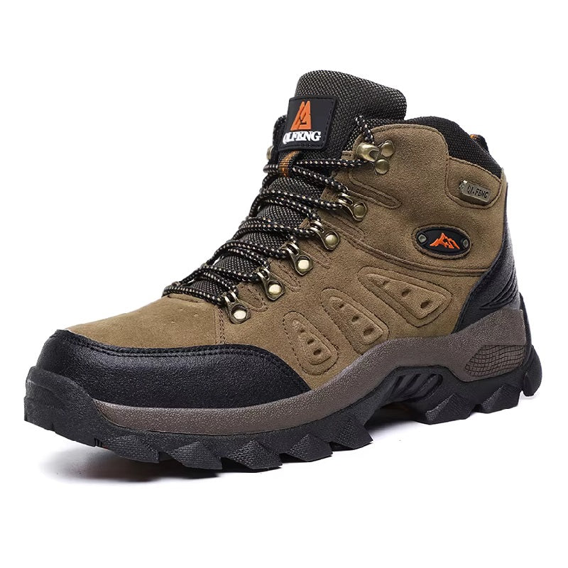 Waterproof Brown Trekking Hiking Boots - OutfitLondon