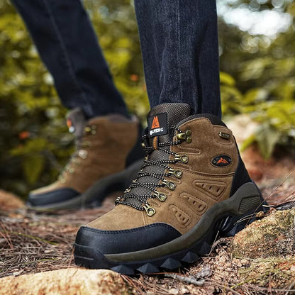 Waterproof Brown Trekking Hiking Boots