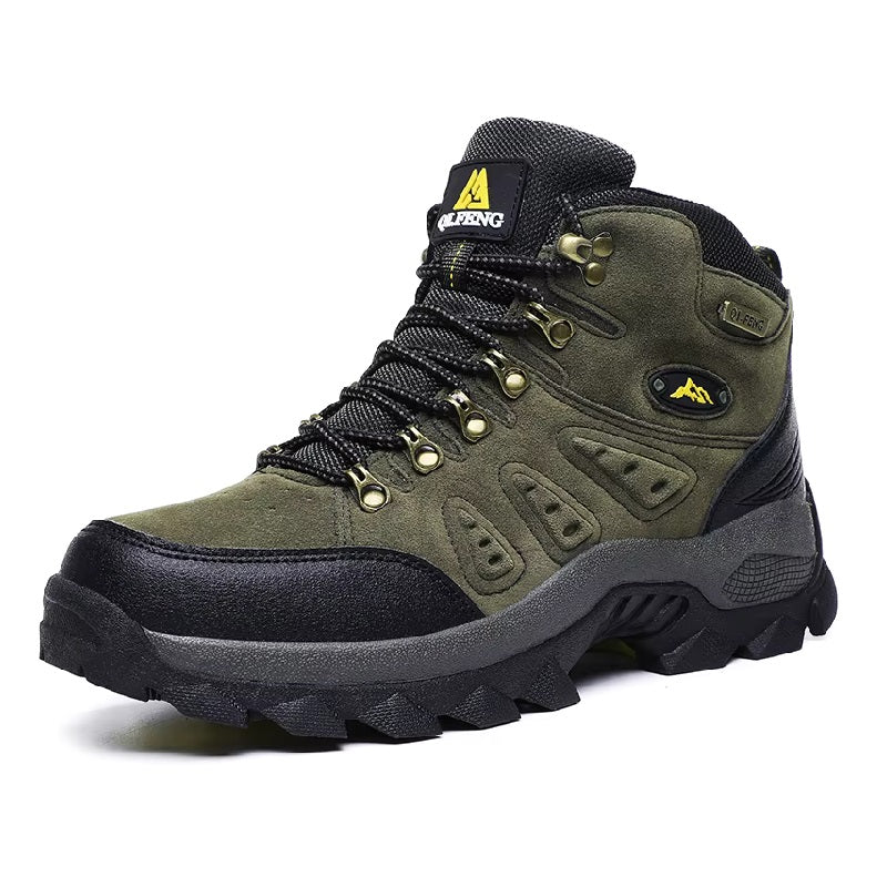 Waterproof Hiking Boots Green Insulated Outdoor Shoes - OutfitLondon