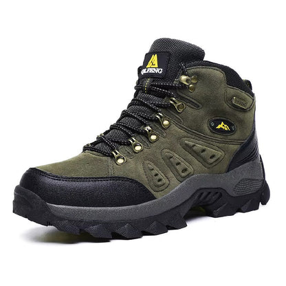 Waterproof Hiking Boots Green Insulated Outdoor Shoes - OutfitLondon