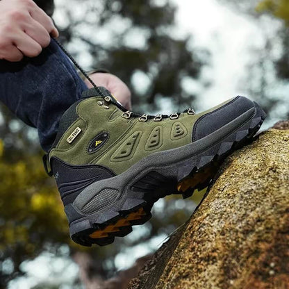 Waterproof Hiking Boots Green Insulated Outdoor Shoes