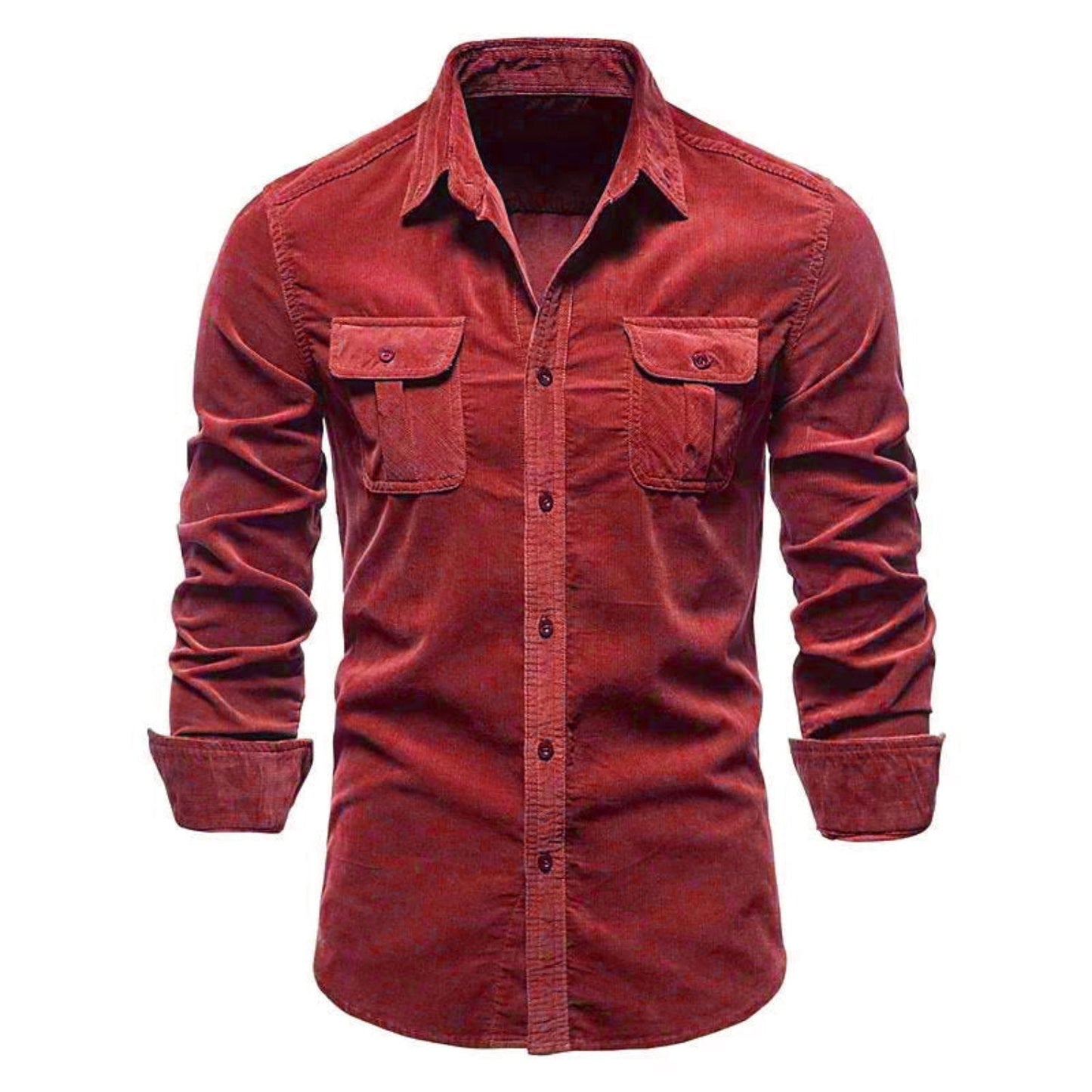 Casual Loose Fit Cotton Dress Shirt