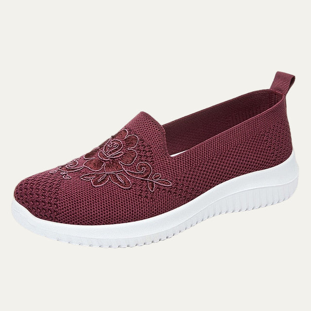 Lightweight Comfortable Floral Sneaker Shoes for Women - OutfitLondon