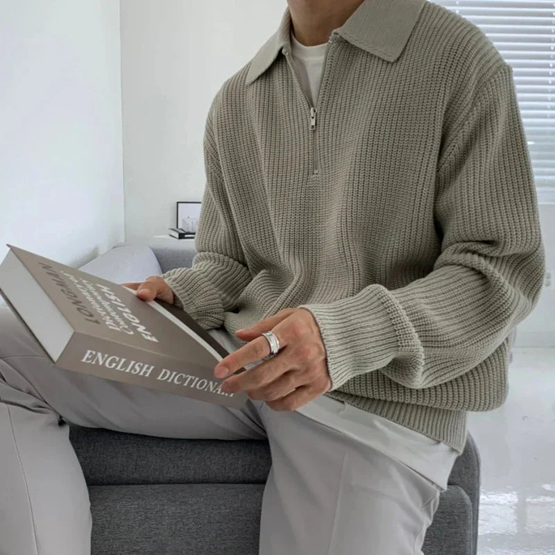 Bridget | Relaxed Fit Quarter-Zip Knit Sweater