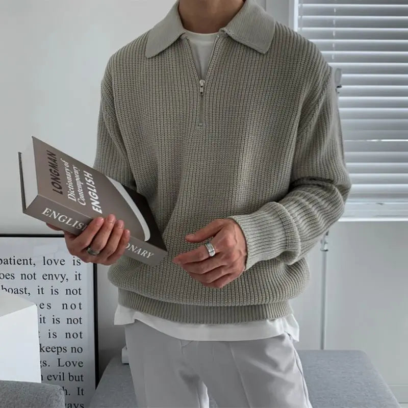 Bridget | Relaxed Fit Quarter-Zip Knit Sweater
