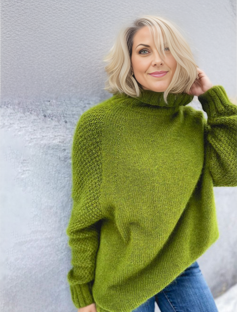 Soft Large Cable Knit Turtleneck Sweater
