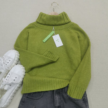 Soft Large Cable Knit Turtleneck Sweater