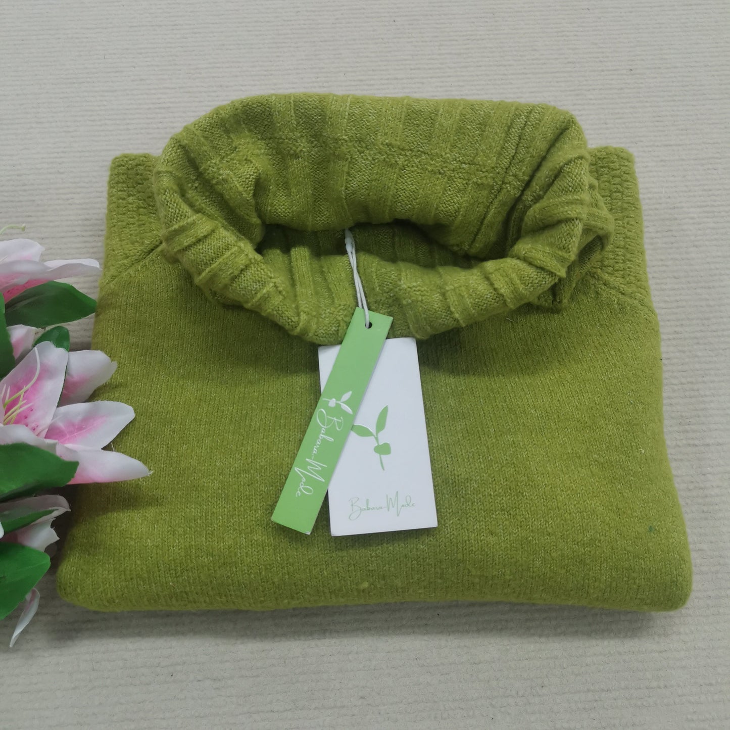 Soft Large Cable Knit Turtleneck Sweater