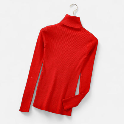 Warm Knitted Women's Turtleneck Jumper