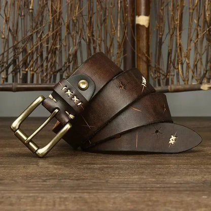 Genuine Brown Leather Waist Belt