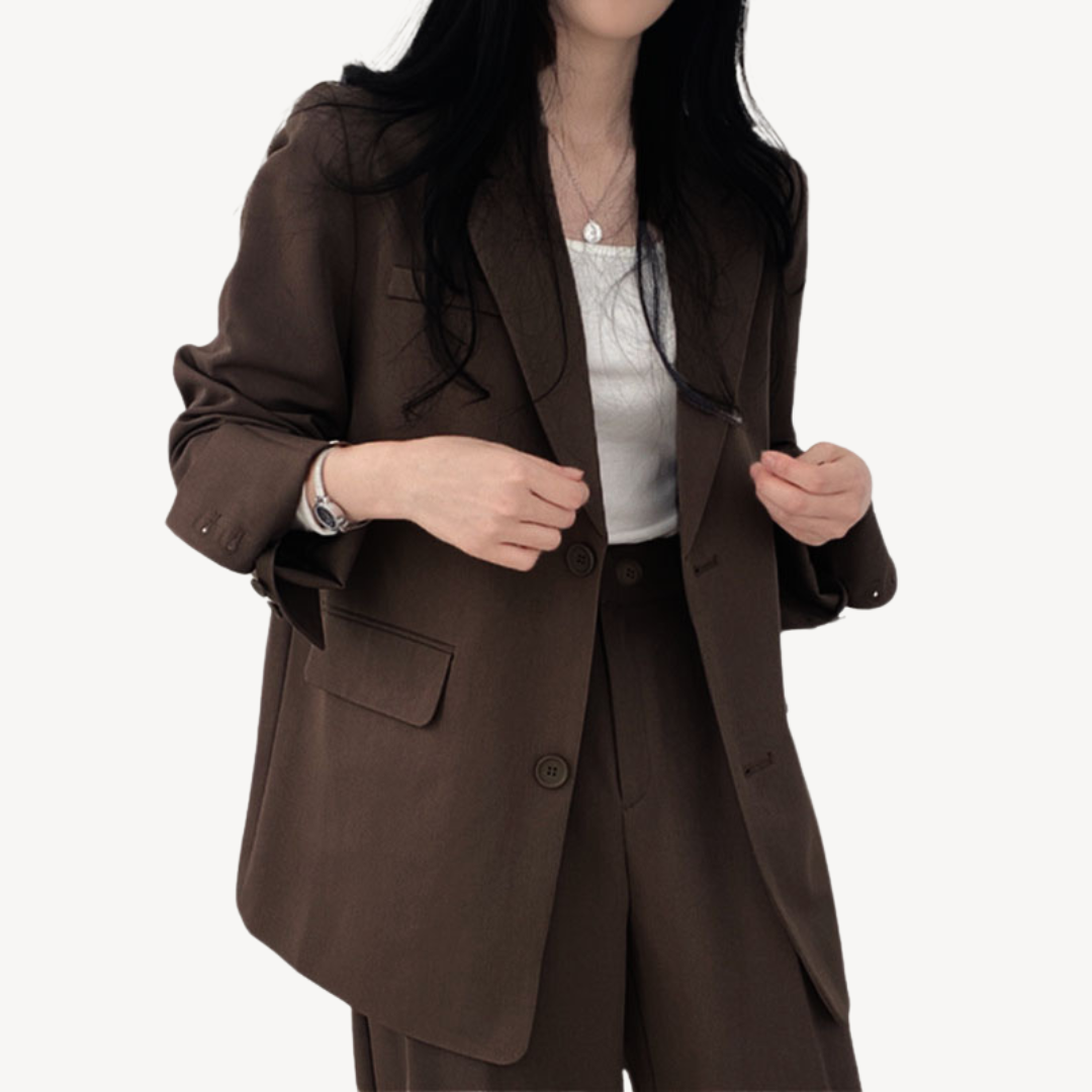 Ladies Business Formal Pant Suit Set