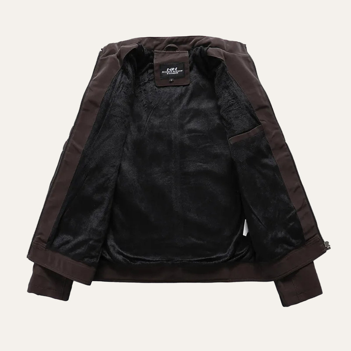 Classic Mens Genuine Leather Biker Jacket