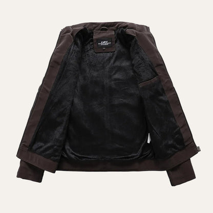 Classic Mens Genuine Leather Biker Jacket