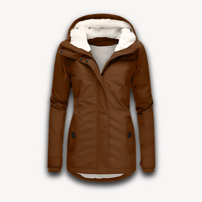 Ladies Insulated Snow Jacket with Faux Fur Inside